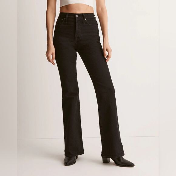 🚨NEW MADEWELL The Perfect Vintage Flare Jean in Sherborn Wash Black Plus Sz 32 - Picture 1 of 12